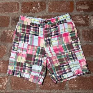 Brooks Brothers Men's size 33 Colorful Classic Cotton Patchwork Madras Shorts